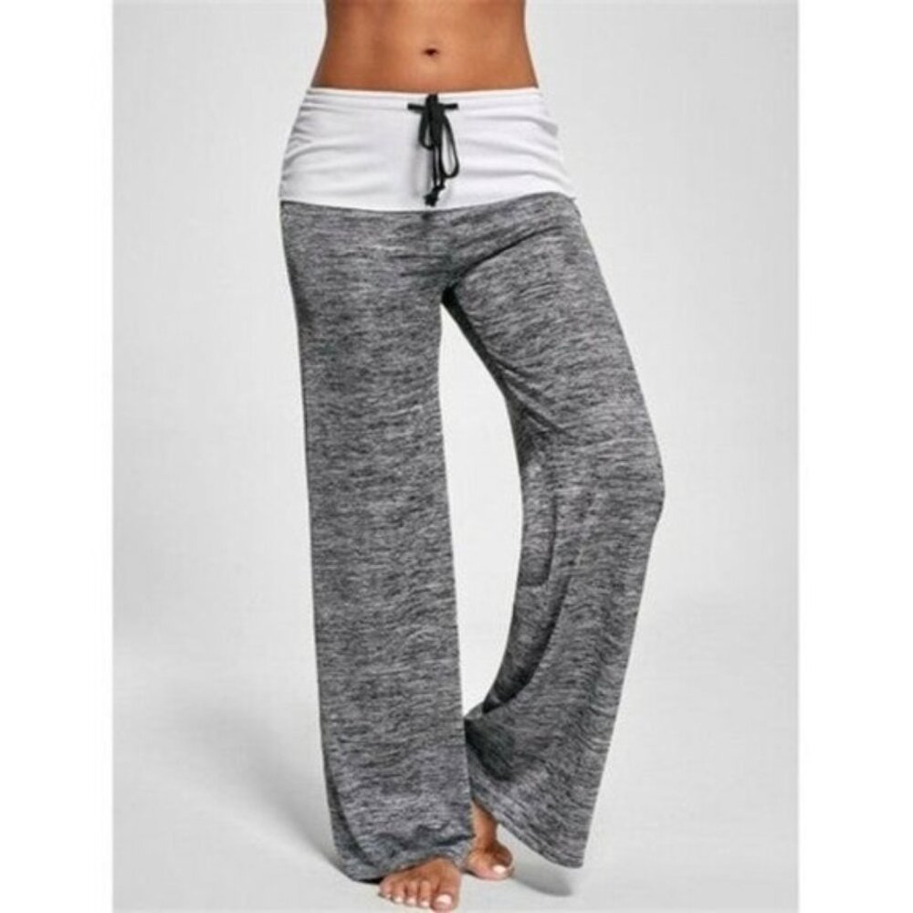 *SOLD* New Ladies Yoga Pants Loungewear Drawstring Elastic Loose Sport Wide Leg